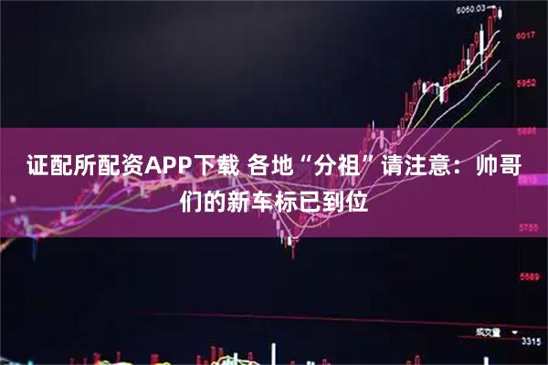 证配所配资APP下载 各地“分祖”请注意：帅哥们的新车标已到位